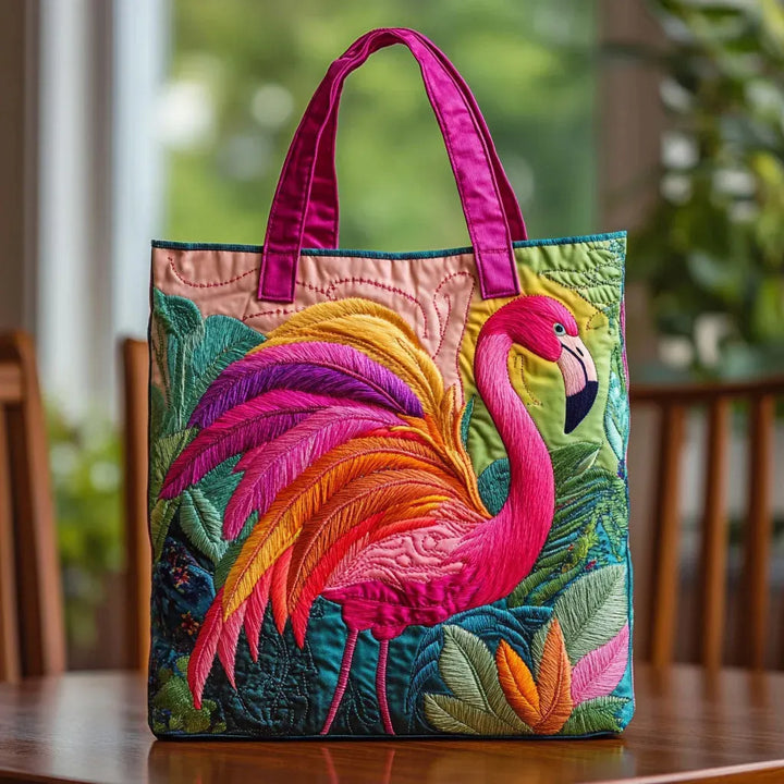 Regenboog Flamingo Tote Bag