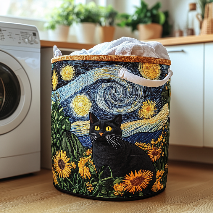 Zwarte kat - Handgemaakte Wasmand