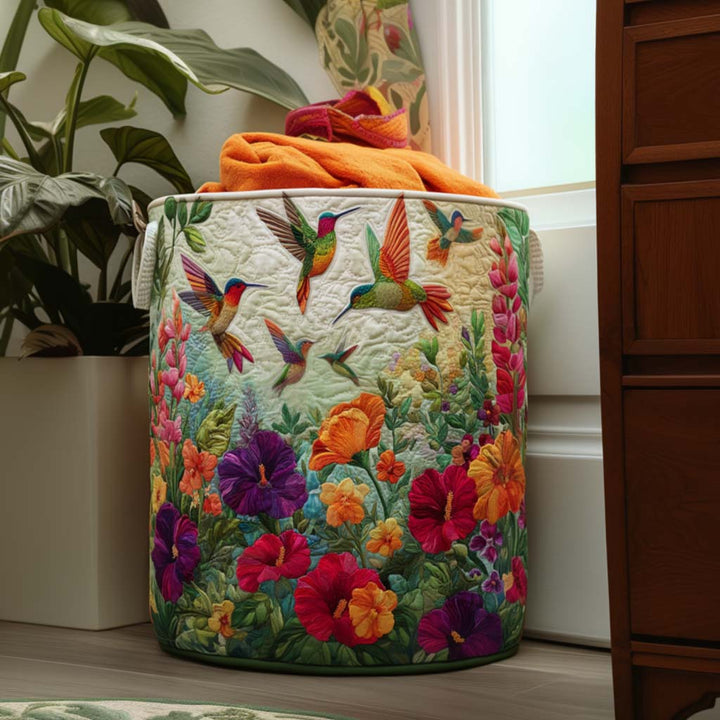 Vogels & Bloemen - Handgemaakte Wasmand
