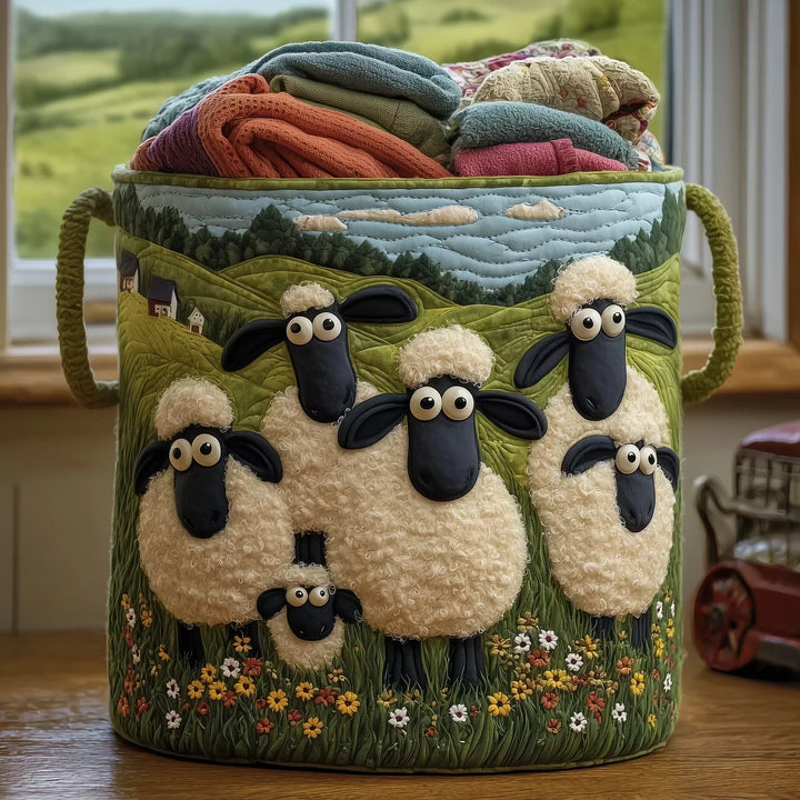 Schapen & Bloemen | Handgemaakte Wasmand