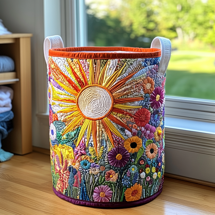 Zonnebloem Bloei | Handgemaakte Wasmand