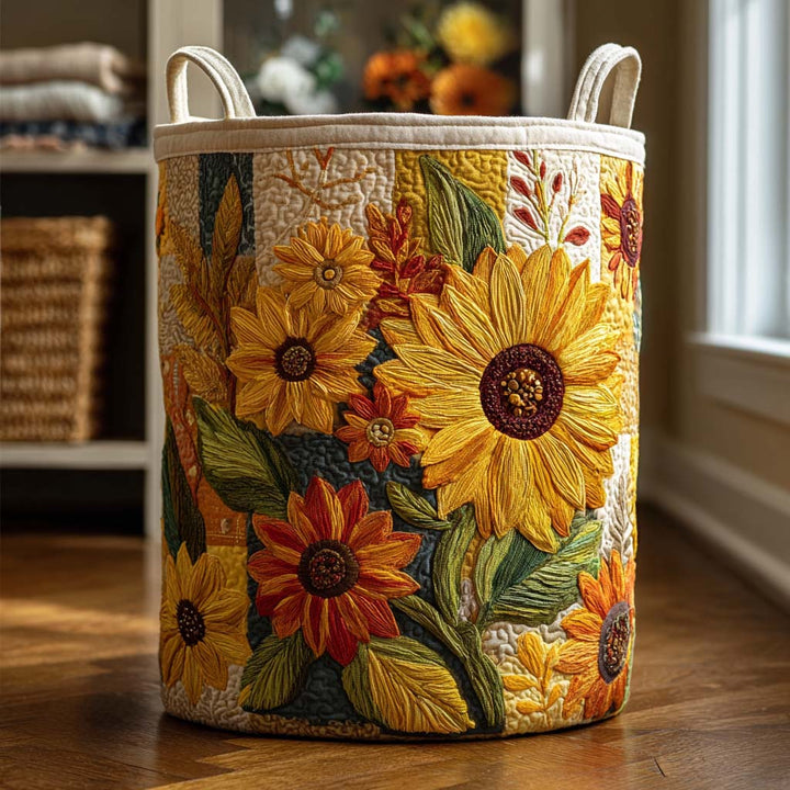 Zonnebloem Droom | Handgemaakte Wasmand