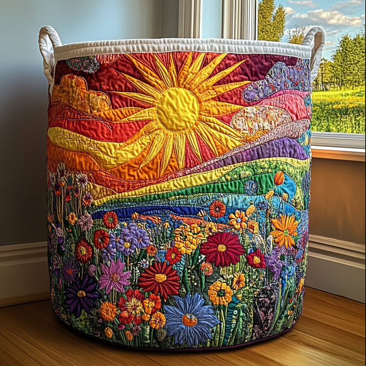 Bloemen & Zonneschijn - Handgemaakte  Wasmand