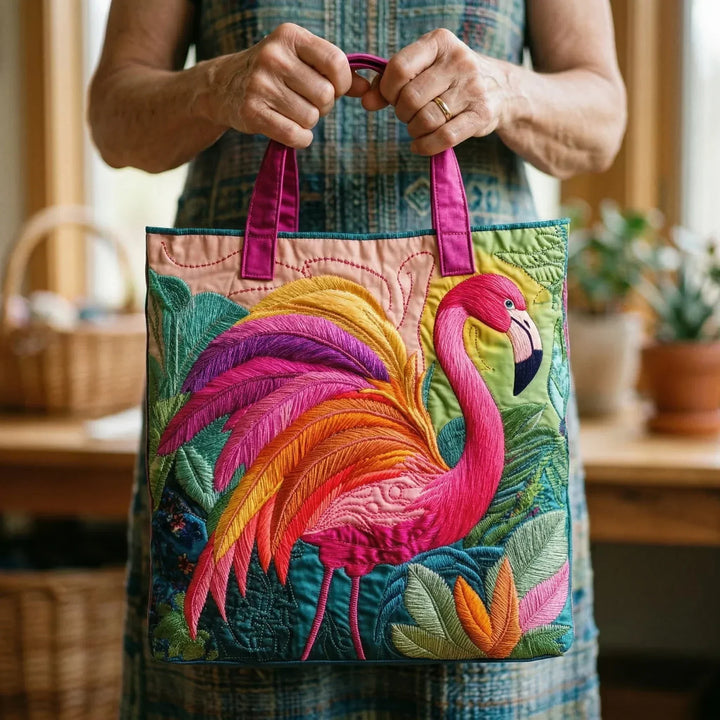 Regenboog Flamingo Tote Bag
